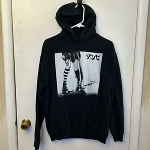 Zombie Makeout Club Womens Hooded Sweatshirt Black Size Medium 1 of 2